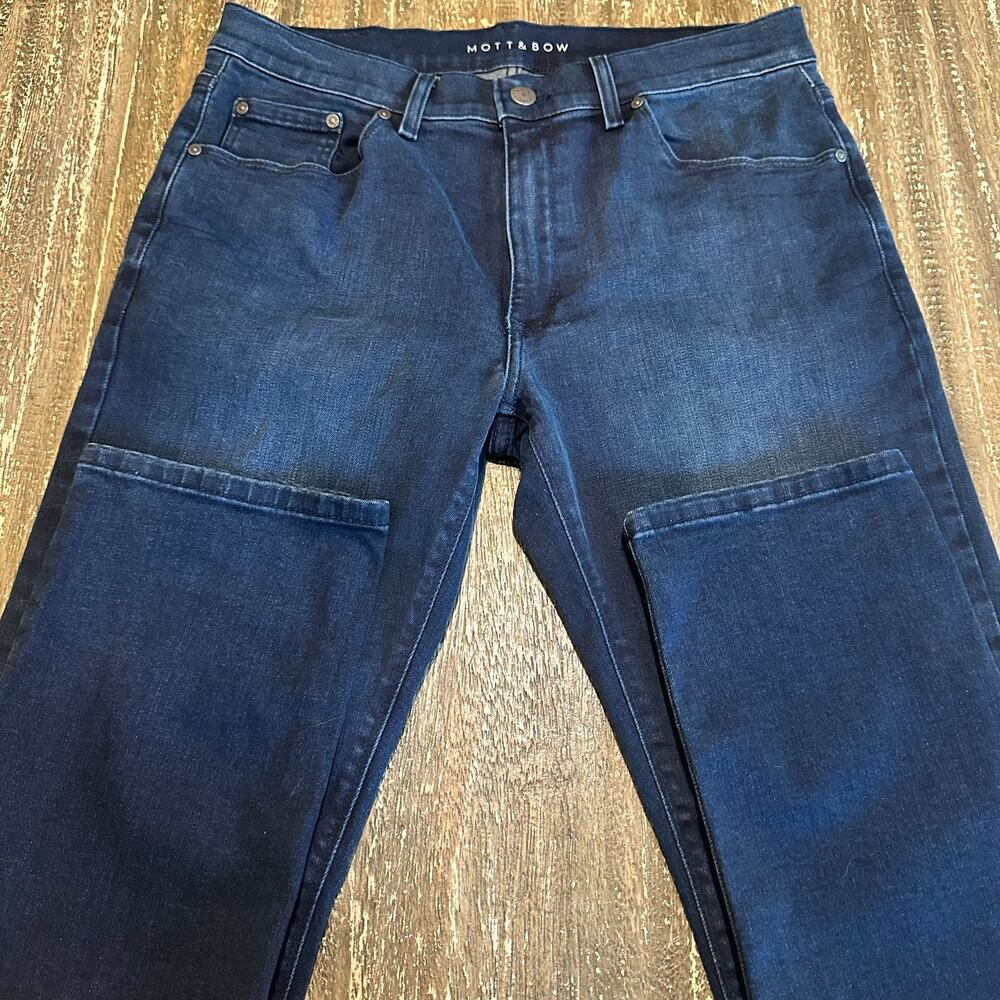 Mott & Bow Slim Fit Stretch Denim Jeans Pants Dark Blue Men’s Size 32W x 30L